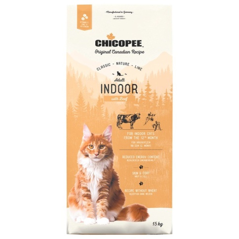 Chicopee CNL Cat Adult Indoor сухой корм для домашних кошек с говядиной - 15 кг фото 1
