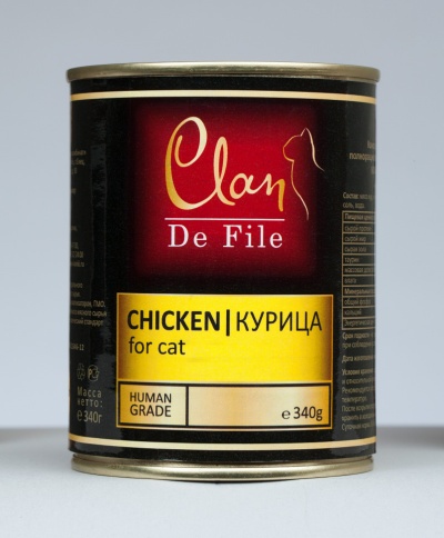 Консервы Clan De File для кошек с курицей - 340 г фото 1