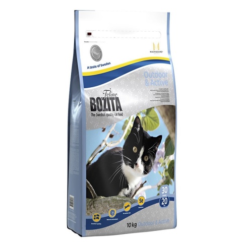 Bozita Feline Outdoor & Active сухой корм для кошек, ведущих активный образ жизни с курицей и мясом лося - 10 кг фото 2