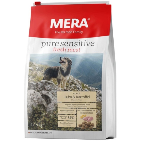 Сухой корм Mera Pure Sensitive Adult Huhn & Kartoffel High Protein для взрослых собак с курицей и картофелем 1 кг фото 1