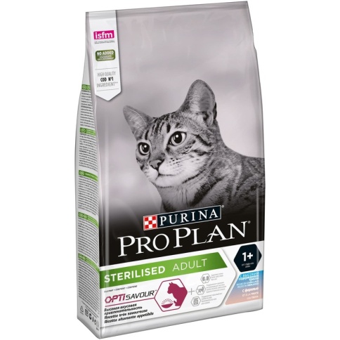 Pro Plan Cat Adult Sterilised сухой корм для стерилизованных кошек с треской и форелью - 3 кг фото 1