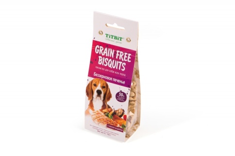 TitBit печенье Grain Free беззерновое с мясом индейки 100 г фото 1