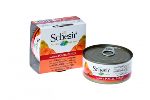 Schesir для собак с цыпленком и папайей - 150 г фото 1