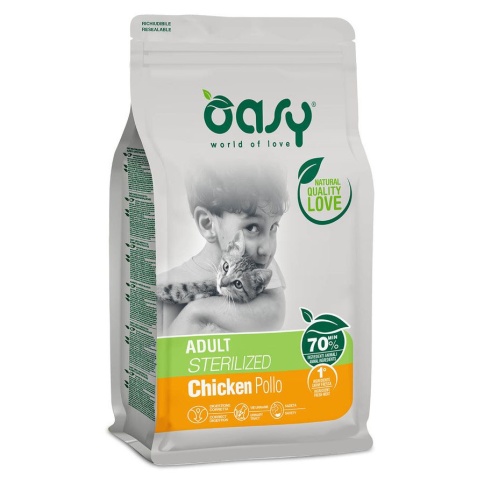 Oasy Dry Cat сухой корм для взрослых стерилизованных кошек - 1,5 кг фото 1