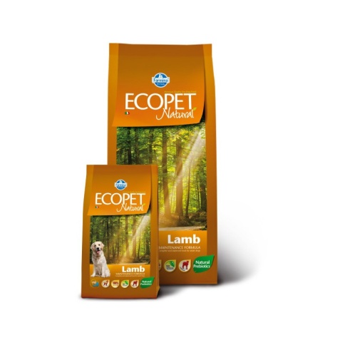 Farmina Ecopet Natural Lamb сухой корм для взрослых собак всех пород с нарушениями пищеварения и аллергией с ягненком- 12 кг фото 3