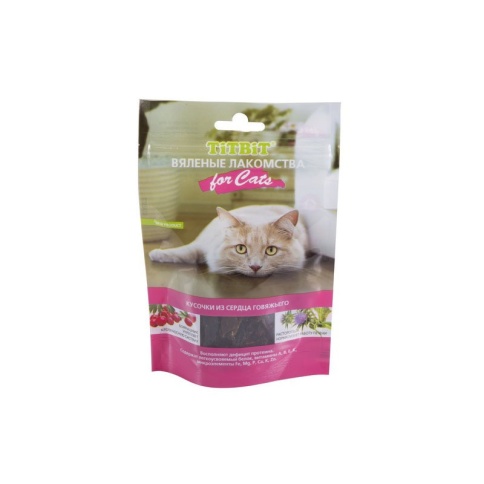 TiTBiT for Cats вяленые лакомства с говяжьим сердцем фото 2