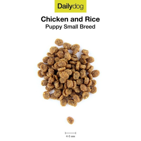 Сухой корм Dailydog Puppy Small Breed Chicken and Rice для щенков мелких и миниатюрных пород с курицей и рисом 3 кг фото 1