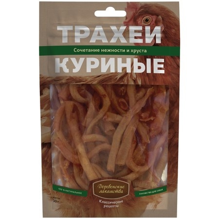 Деревенские лакомства Трахеи куриные - 30 г фото 1