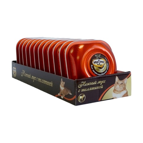 Мнямс Деликатес нежный мусс с телятиной для стерилизованных кошек - 90 г фото 2