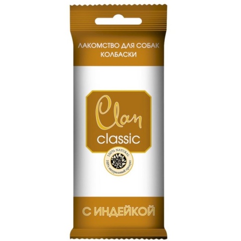 Clan Classic лакомство для собак мини колбаски с индейкой - 10 г фото 1