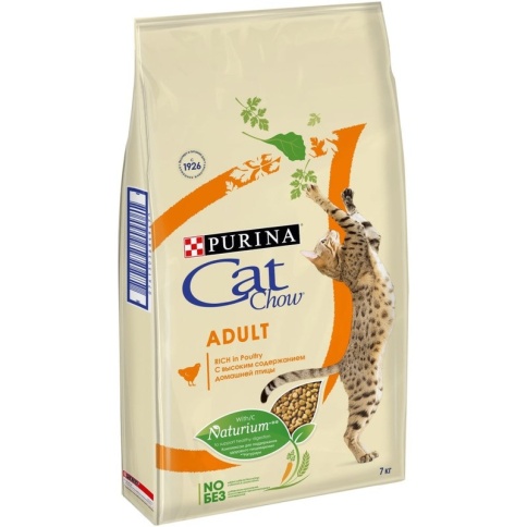 Сухой корм Purina Cat Chow Adult Poultry для взрослых кошек с домашней птицей - 7 кг фото 1