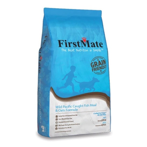 FirstMate Wild Pacific Caught Fish Meal & Oats сухой низкозерновой корм для щенков и взрослых собак с рыбой и овсом - 20 кг фото 1