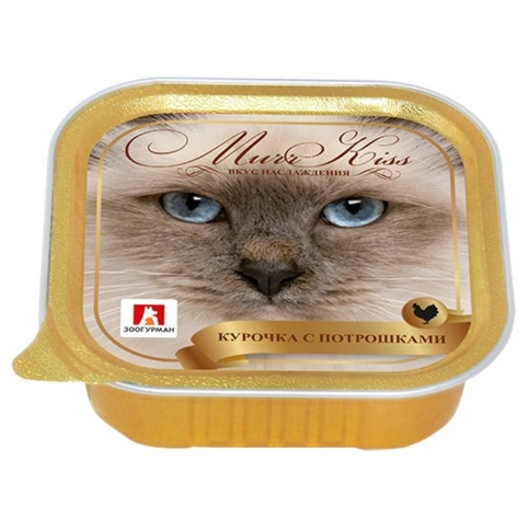 Влажный корм Зоогурман для взрослых кошек с курочкой и потрошками - 100 г фото 1