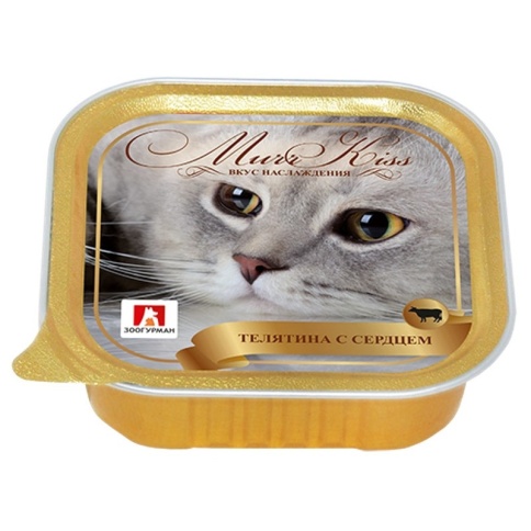 Влажный корм Зоогурман для взрослых кошек с телятиной и сердцем - 100 г фото 1