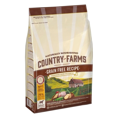 Сухой беззерновой корм Country Farms для взрослых собак с курицей 2.5 кг фото 2