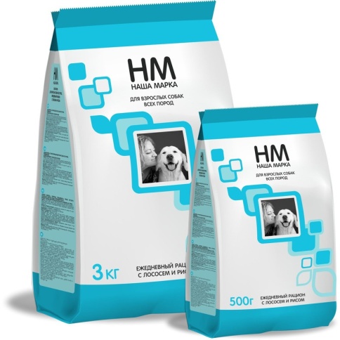 Наша Марка сухой корм для взрослых собак с лососем и рисом 500 г фото 2