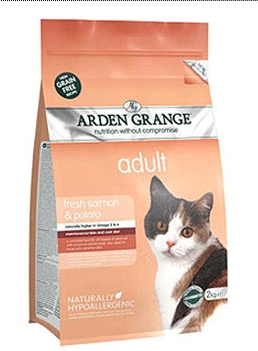 Arden Grange Adult Fresh Salmon & Potato беззерновой с лососем и картофелем для кошек - 4 кг фото 1