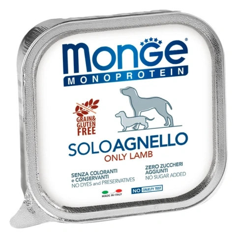 Влажный корм Monge Monoprotein Solo Only Lamb паштет из ягненка для собак, 150 г фото 4