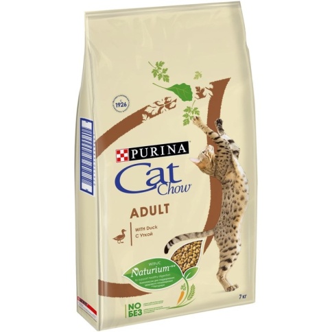 Сухой корм Purina Cat Chow Adult Duck для взрослых кошек с уткой - 7 кг фото 1