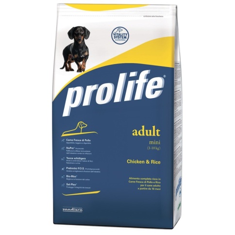 Prolife Dog Adult Mini сухой корм для собак мелких пород с курицей и рисом - 800 г фото 2