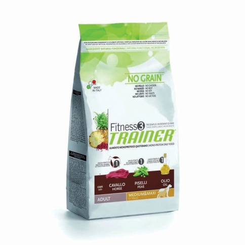 Trainer Fitness3 No Grain Medium/Maxi Adult Horse and Peas - 3 кг фото 2