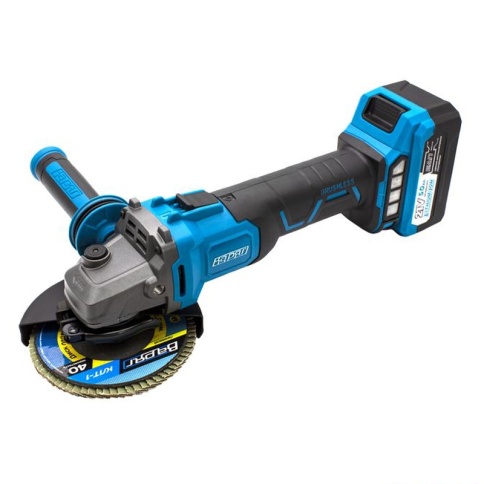 Угловая шлифмашина аккумуляторная ВАРЯГ МШУ-126 (БЕСЩЕТОЧНАЯ, 21В, 125мм диск, 4 скорости, плавный пуск) кейс, без АКБ, без ЗУ (1/5) фото 1