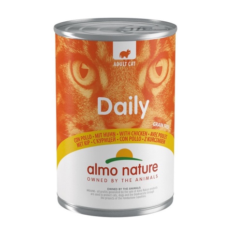Almo Nature Daily Menu Adult Cat Chicken консервы для взрослых кошек меню с курицей - 400 г фото 2