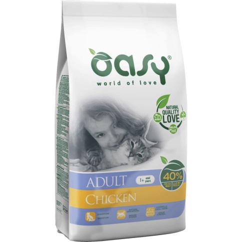 Oasy Dry Cat сухой корм для взрослых кошек с курицей фото 1