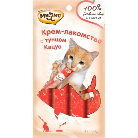 Крем-лакомство Мнямс для кошек с тунцом Кацуо - 60 г фото 2