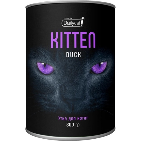 Сухой корм Dailycat Unique line Kitten для котят с уткой - 300 г фото 1
