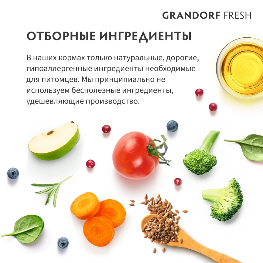 Сухой корм Grandorf Fresh Dog Lamb & Sweet Potato для взрослых собак мелких пород чувствительное пищеварение и гипоаллергенный ягненок, с бататом, 3 кг фото 7