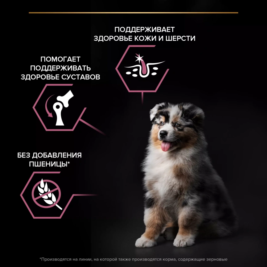 Сухой корм PRO PLAN Salmon для щенков средних пород с чувствительной кожей, с высоким содержанием лосося, 18 кг фото 2