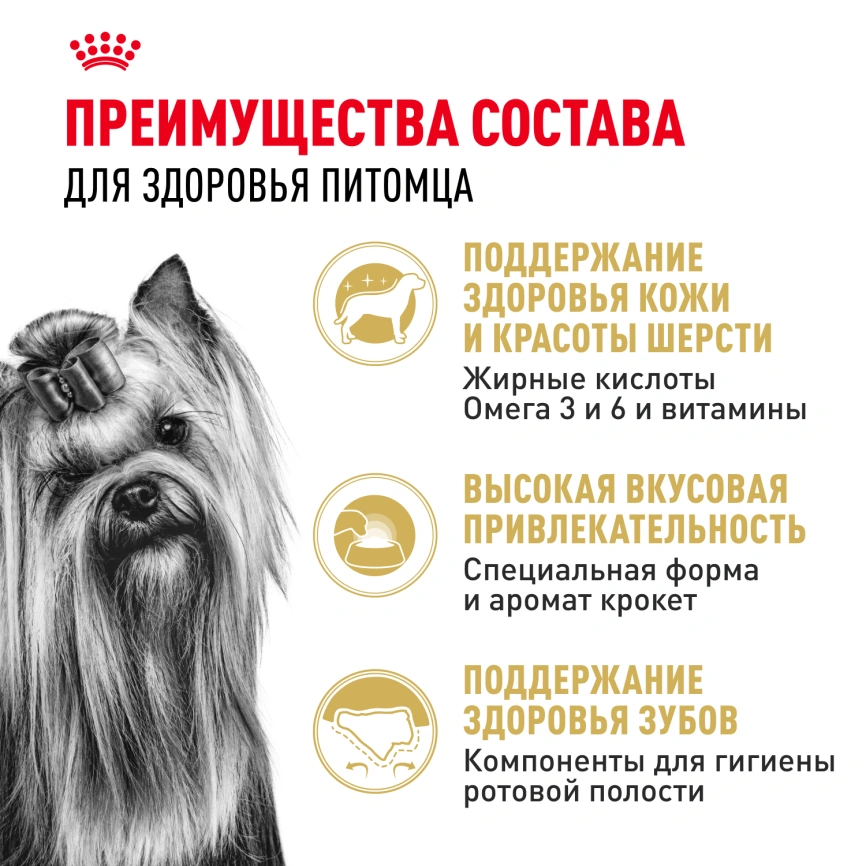 Сухой корм Royal Canin Yorkshire Terrier Adult для взрослых собак, 3 кг фото 3