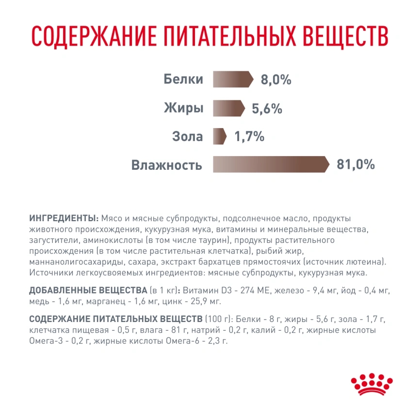 Влажный корм Royal Canin Gastrointestinal диетический для кошек при расстройствах пищеварения, пауч, 85 г фото 4