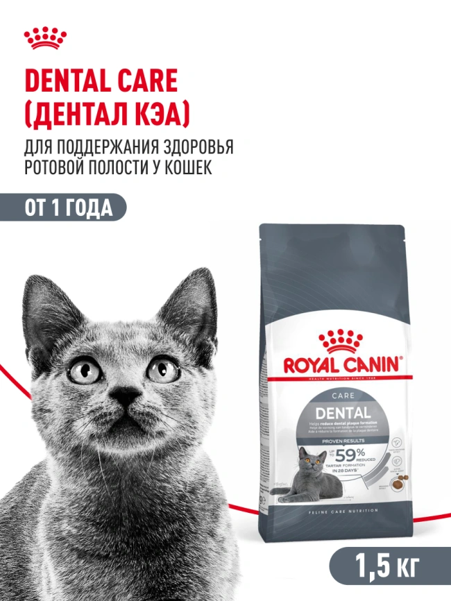 Сухой корм Royal Canin Dental Care для кошек, 1,5 кг фото 15