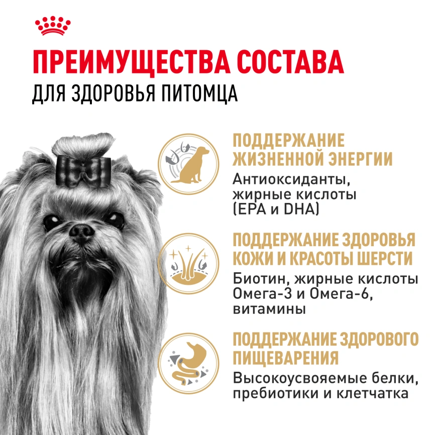 Сухой корм Royal Canin Yorkshire Terrier Adult для взрослых собак, 1,5 кг фото 2