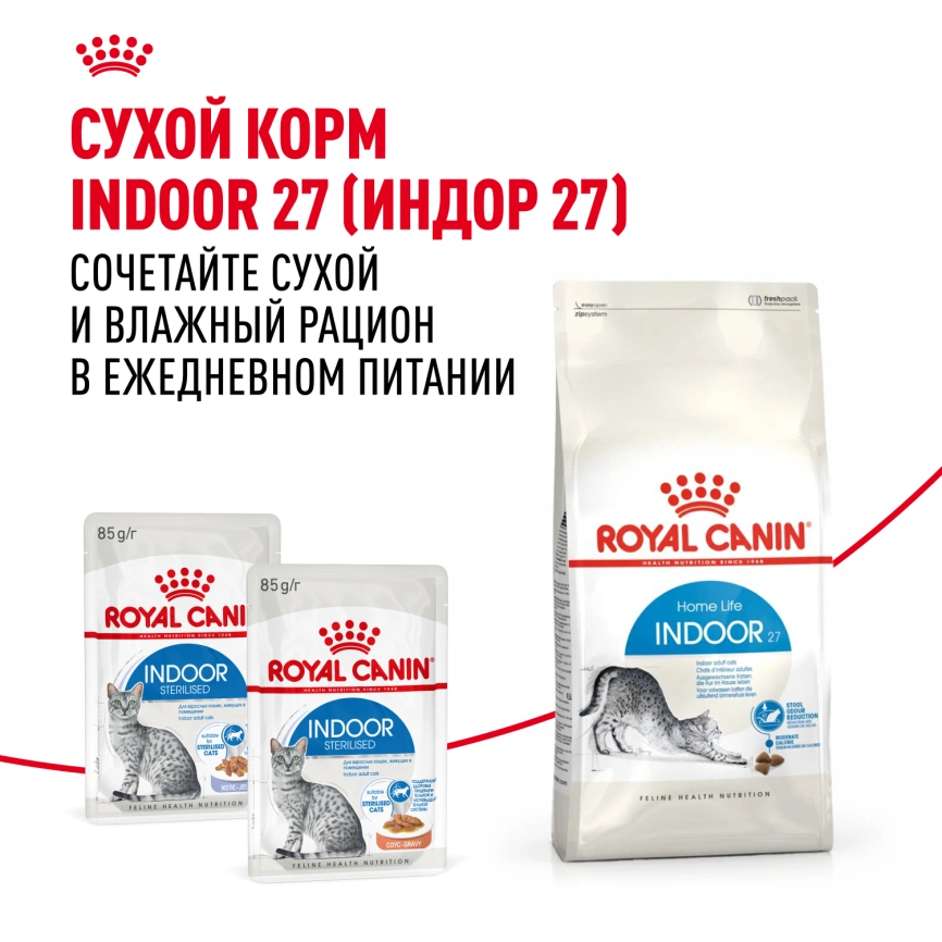 Влажный корм Royal Canin Indoor паштет для кошек, живущих в помещении, пауч, 85 г фото 11