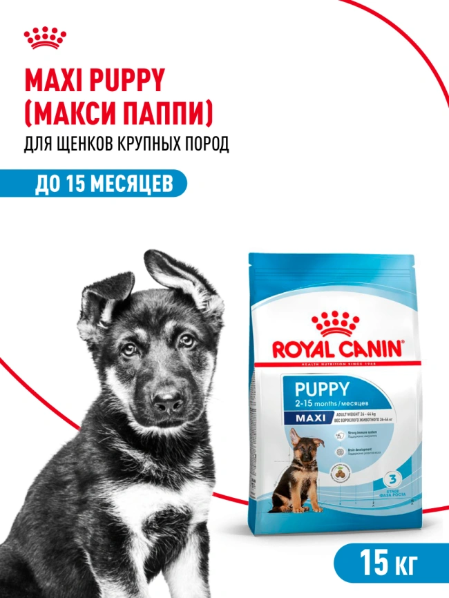 Сухой корм Royal Canin Maxi Puppy для щенков, 15 кг фото 12