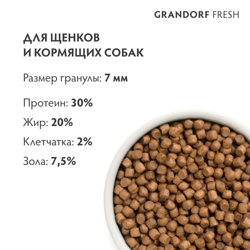 Сухой корм Grandorf Fresh Dog Lamb & Sweet Potato для щенков всех пород беременных и кормящих собак беззерновой ягненок, с бататом, 10 кг фото 9