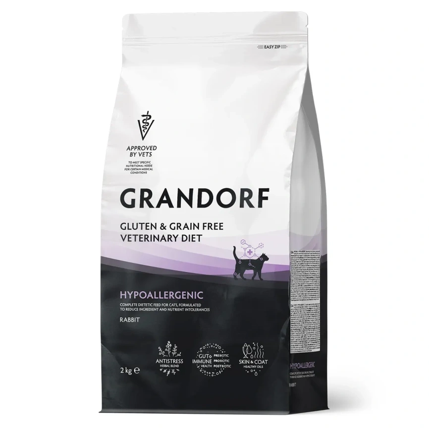 Сухой корм Grandorf Veterinary Hypoallergeniс для кошек при пищевой непереносимости, 2 кг фото 1