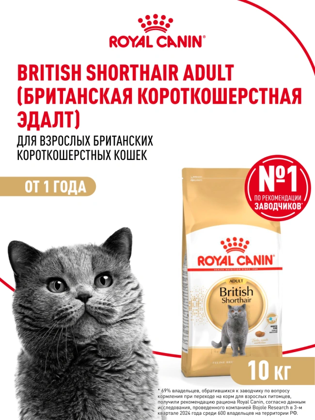 Сухой корм Royal Canin British Shorthair для кошек породы британская короткошерстная, 10 кг фото 14