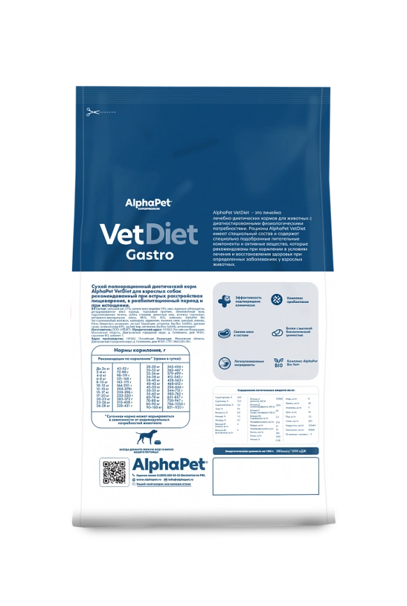 Сухой корм ALPHAPET Veterinary Diet Gastrointestinal Adult Dog, 500 г фото 2