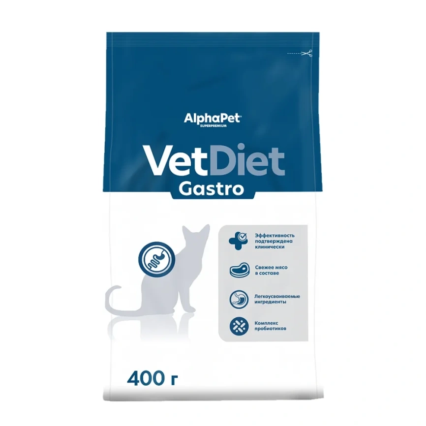 Сухой корм ALPHAPET Veterinary Diet Gastrointestinal Adult Cat, 400 г фото 1