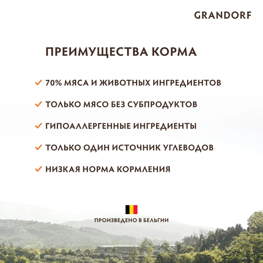 Сухой корм Grandorf Lamb & Turkey Kitten для котят, 400 г фото 3
