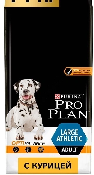 Сухой корм PRO PLAN Chicken для взрослых собак крупных пород с атлетическим телосложением, с высоким содержанием курицы, 18 кг фото 1
