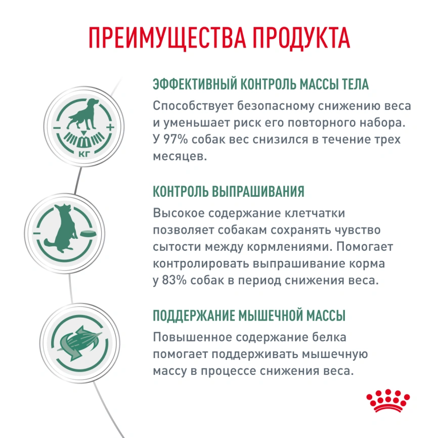 Сухой корм Royal Canin Satiety Weight Management для собак для снижение веса, 1,5 кг фото 4