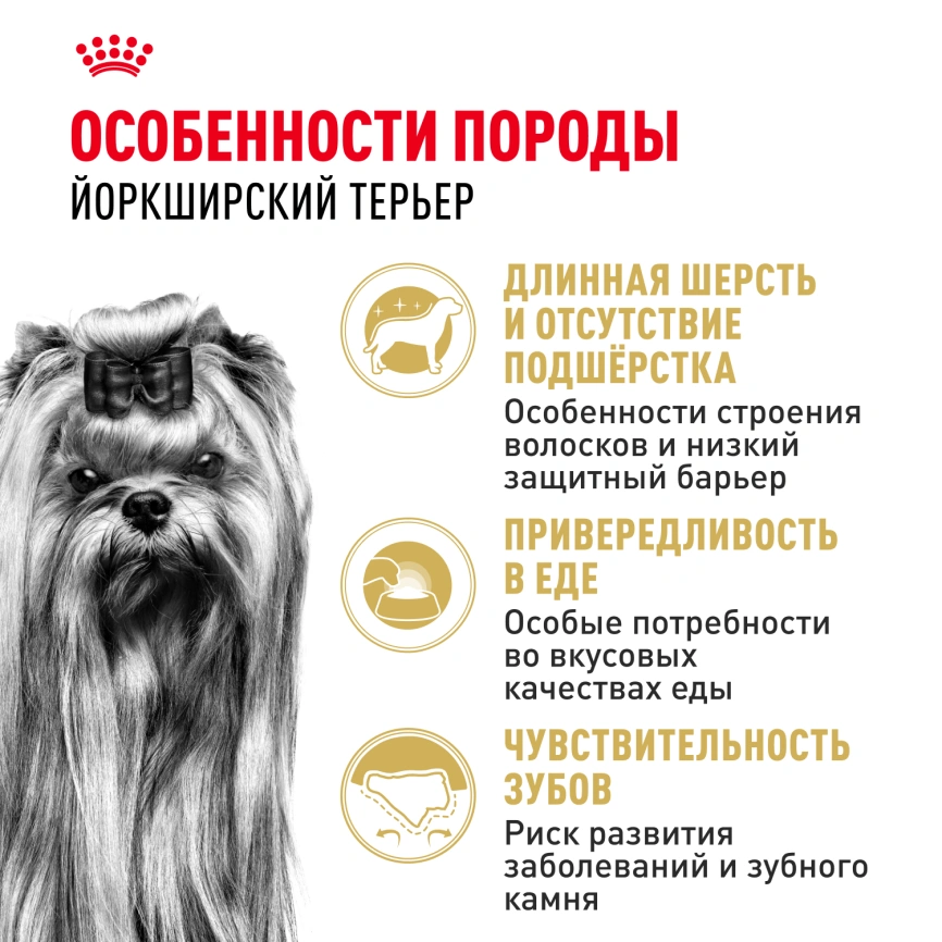 Сухой корм Royal Canin Yorkshire Terrier Adult для взрослых собак, 7,5 кг фото 2