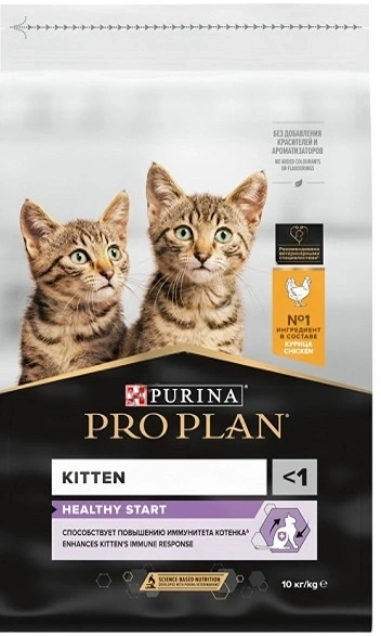 Сухой корм PRO PLAN Chicken для котят от 1 до 12 месяцев, с высоким содержанием курицы, 10 кг фото 1