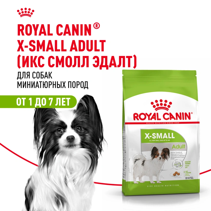 Сухой корм Royal Canin X-Small Adult для собак, 1,5 кг фото 22