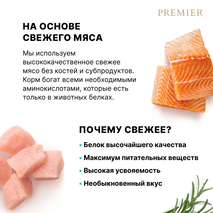Сухой корм Premier Cat Salmon & Turkey Adult для взрослых кошек, с лососем и индейкой, 400 г фото 6